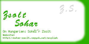 zsolt sohar business card